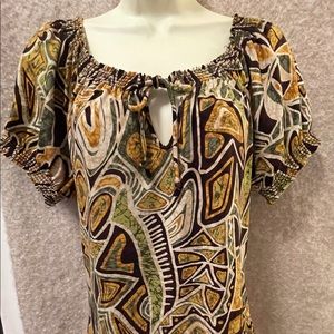 Native pattern blouse